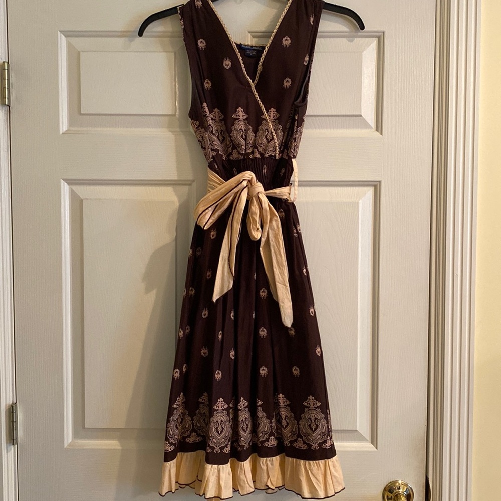 Boutique brown/pink dress
